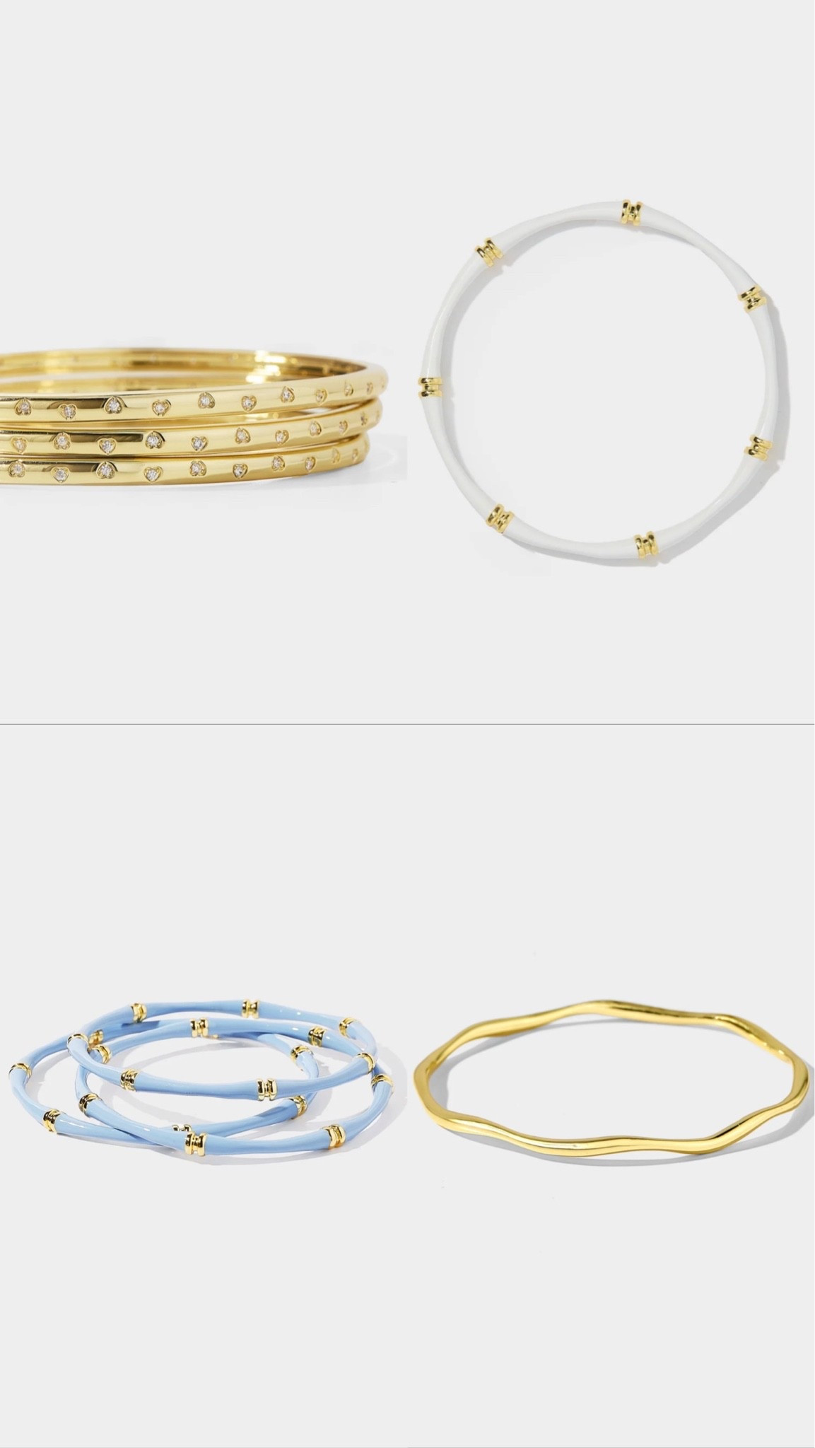 Some of my favorite bangles lately 🤍 perfect for summer and so easy to stack with everything!

#LTKootd #LTKmomlife #LTKgrwm