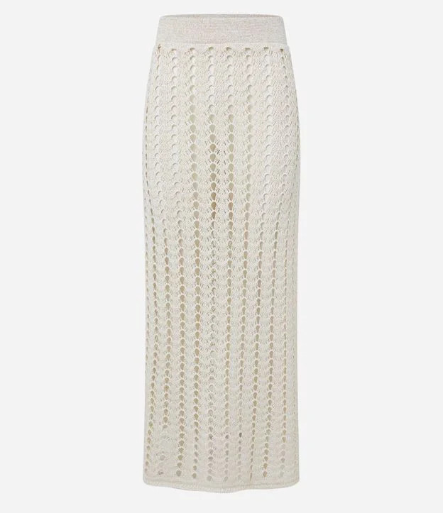 Saida de Praia Saia Longa em Estilo Crochet Branco Neve - Lojas Renner | Renner (BR)