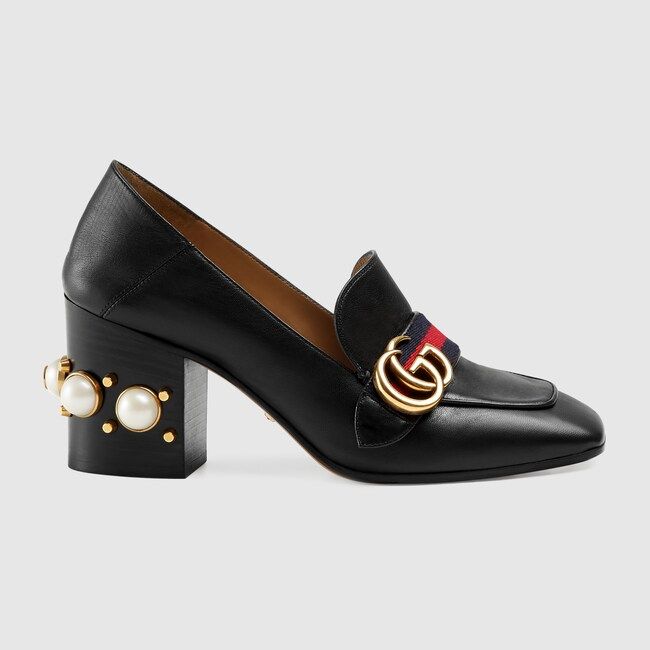 Leather mid-heel loafer | Gucci (US)