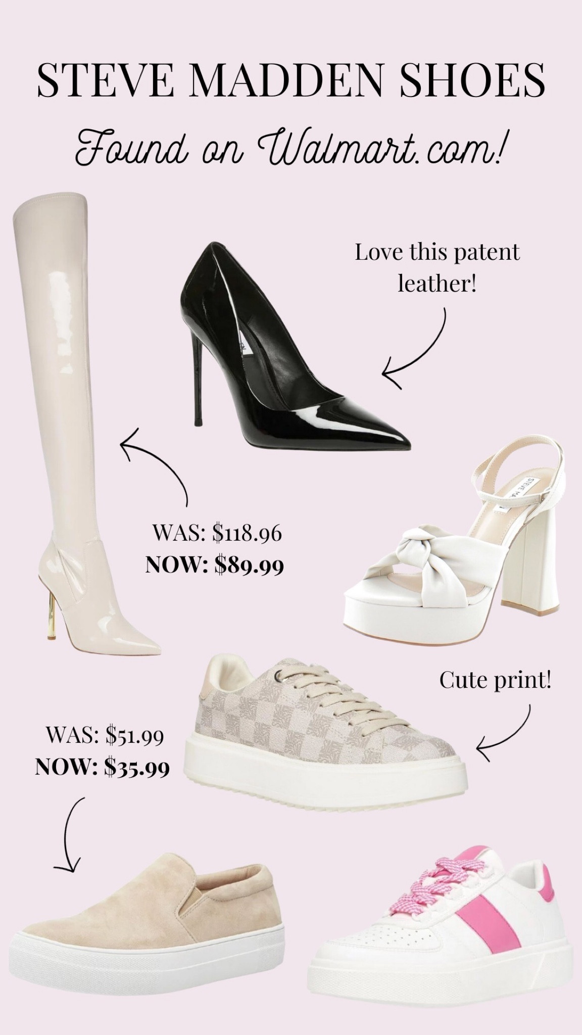 A girl can never have too many shoes!!! Love the Steve Madden selections on Walmart! #WalmartPartner #WalmartFashion

#LTKfindsunder100 #LTKshoecrush #LTKsalealert