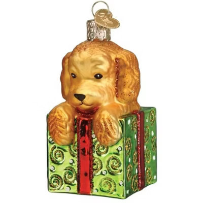 Old World Christmas Blown Glass Ornament for Christmas Tree, Doodle Puppy Surprise | Target