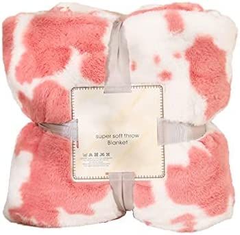 Soft Cow Print Blanket and Throws, Double Sided Milky Fluffy Cozy Velvet Flannel Blankets for Tra... | Amazon (US)