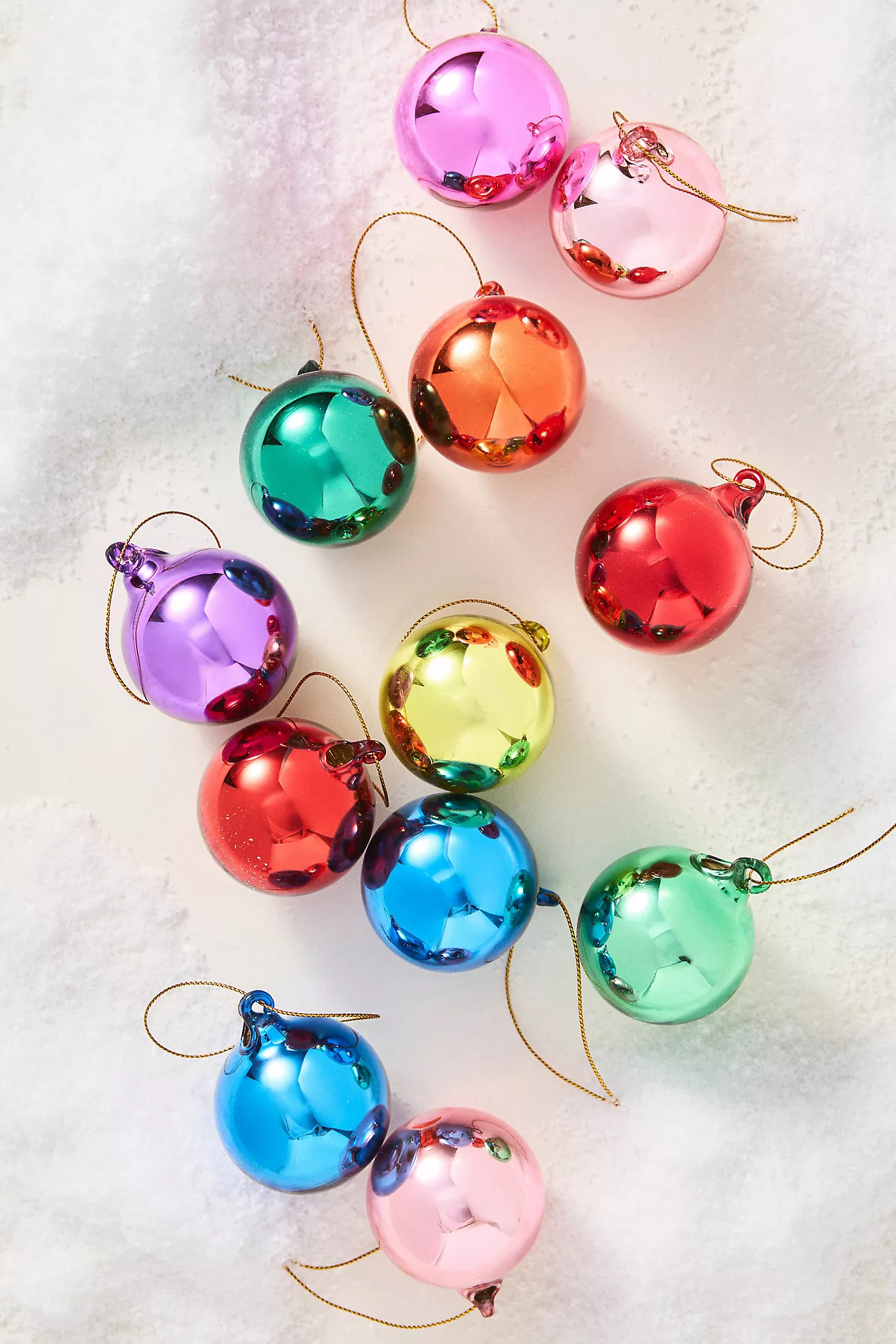 Small Shining Ball Ornaments, Set of 12 | Anthropologie (US)
