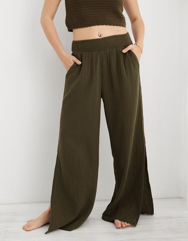 Aerie High Waisted Pool-To-Party Pant | Aerie