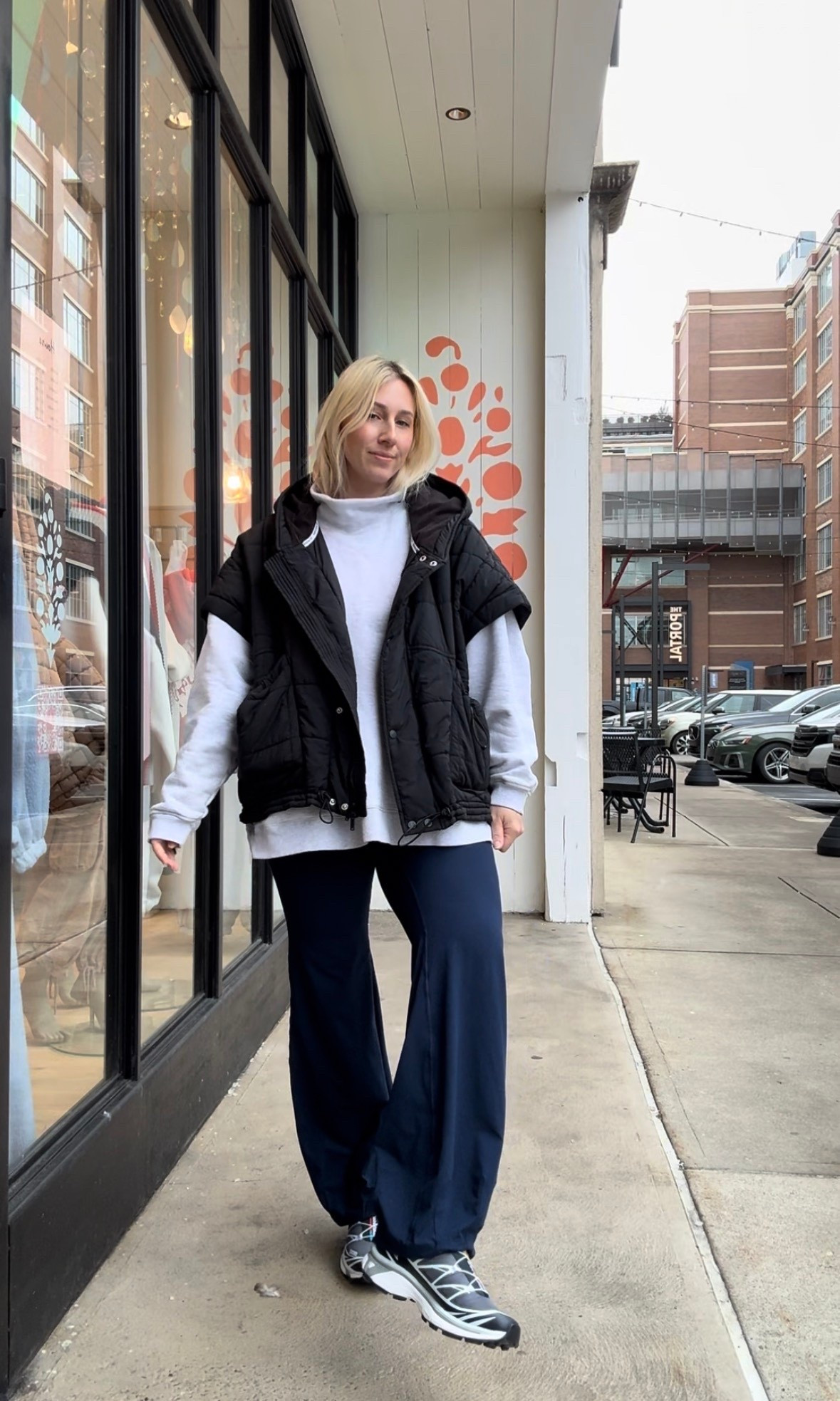 🤍🩶🤍🩶

Sweatshirt / L
Vest / L
Pants / M

Free people, FP movement, free people movement, quick step pant, bubble pants, cut above mock neck, mock neck sweatshirt, comfy outfit, casual outfit

#LTKdayinmylife #LTKootd #LTKActive