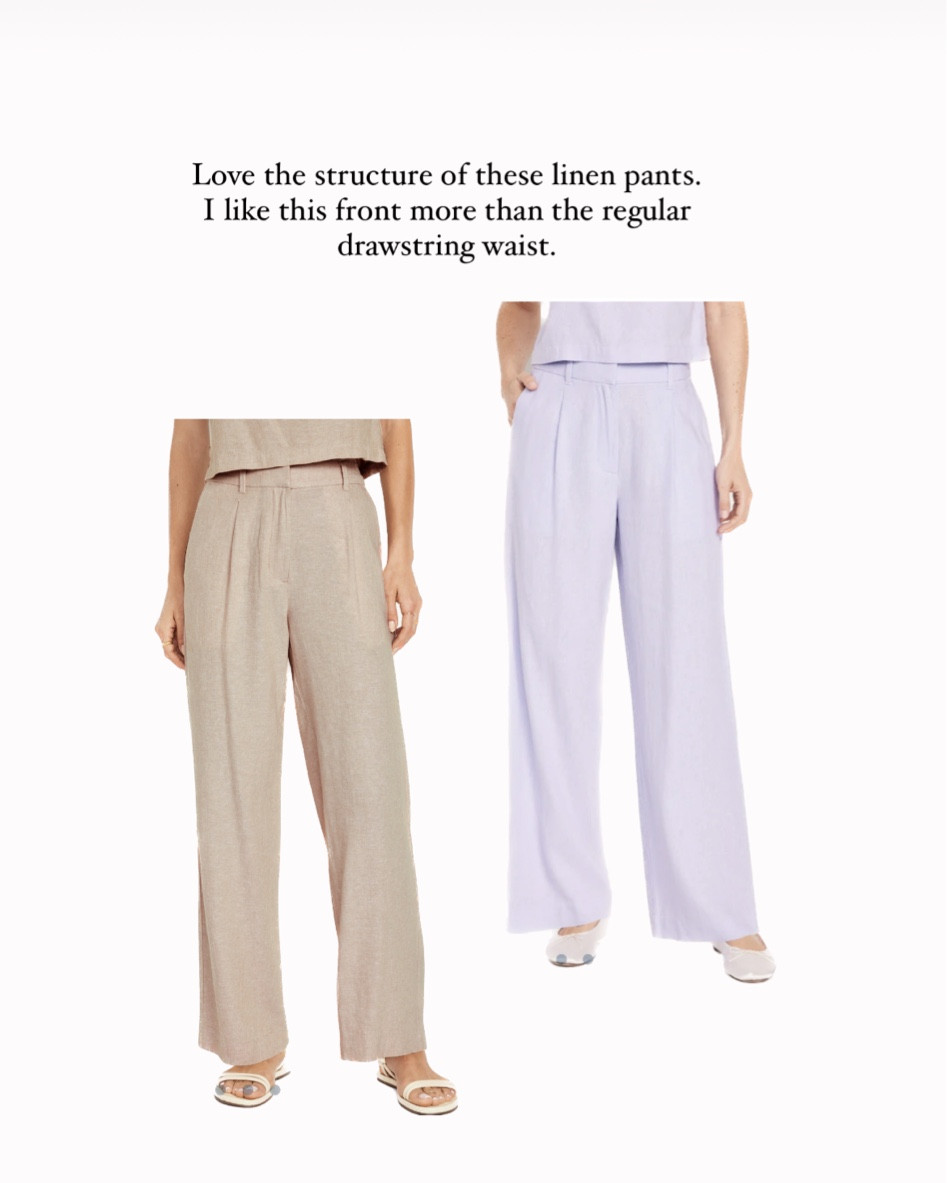 Front pleats make for an elevated linen pants look that would be great for work. Comes in black linen too and petite length

#LTKworkwear #LTKtravel #LTKsalealert