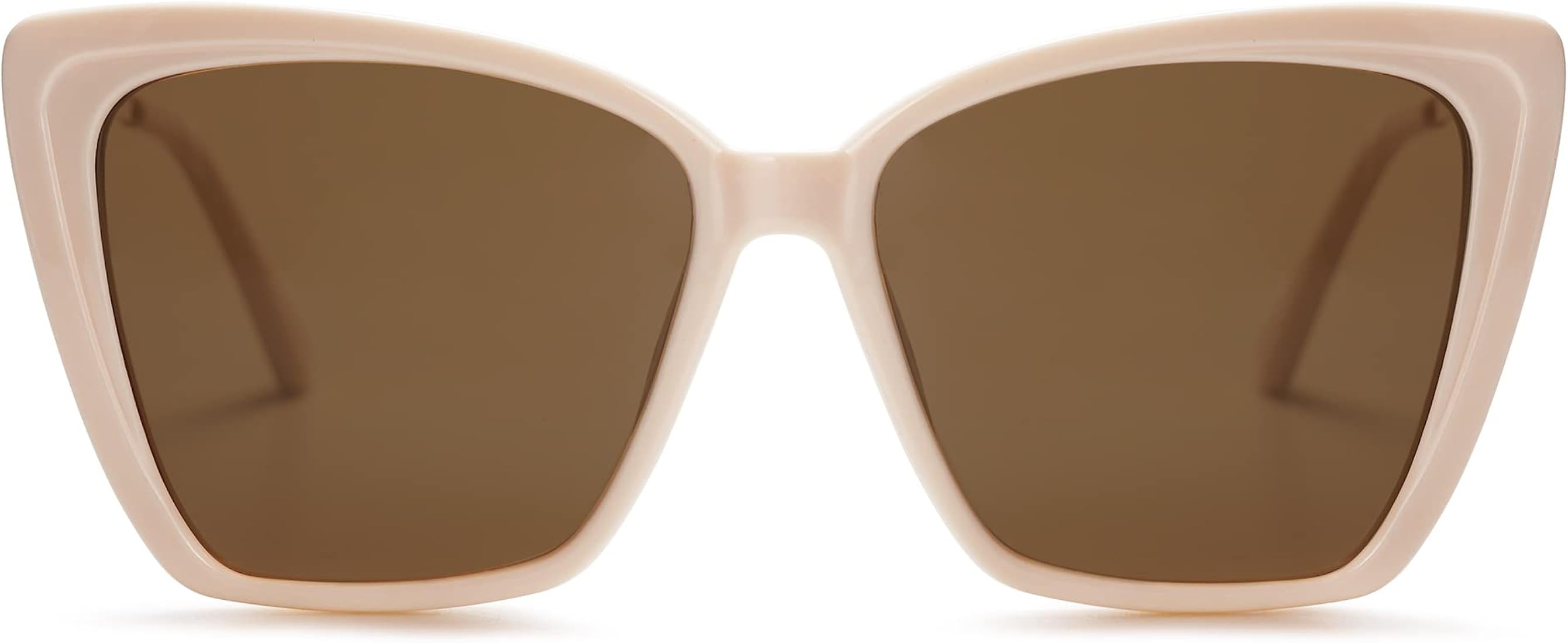 SOJOS Trendy Polarized Sunglasses For Women Retro Womens Oversized Square Cat Eye Sun Glasses UV Pro | Amazon (US)