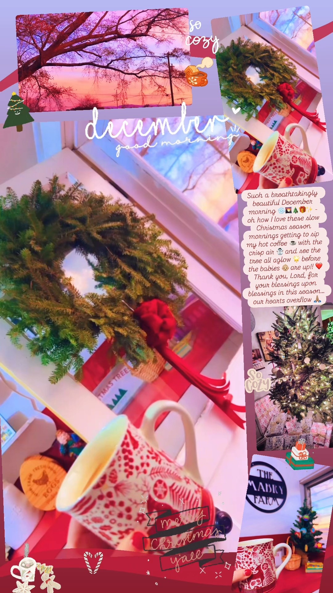 Such a breathtakingly beautiful December morning ❄️🌄🎄🎁✨ - oh how I love these slow Christmas season mornings getting to sip my hot coffee ☕️ with the crisp air ☃️ and see the tree all aglow 🌟 before the babies 👶🏼 are up!! ❤️ Thank you, Lord, for your blessings upon blessings in this season… our hearts overflow 🙏🏽

#LTKHoliday