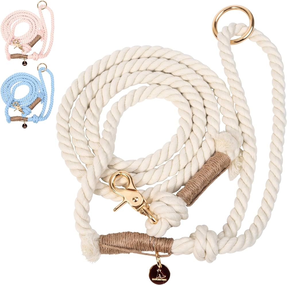 PUPPYSENTIALS Premium Rope Leash for Small Dogs, 5ft Soft & Durable Braided Cotton Rope Leash, Li... | Amazon (US)