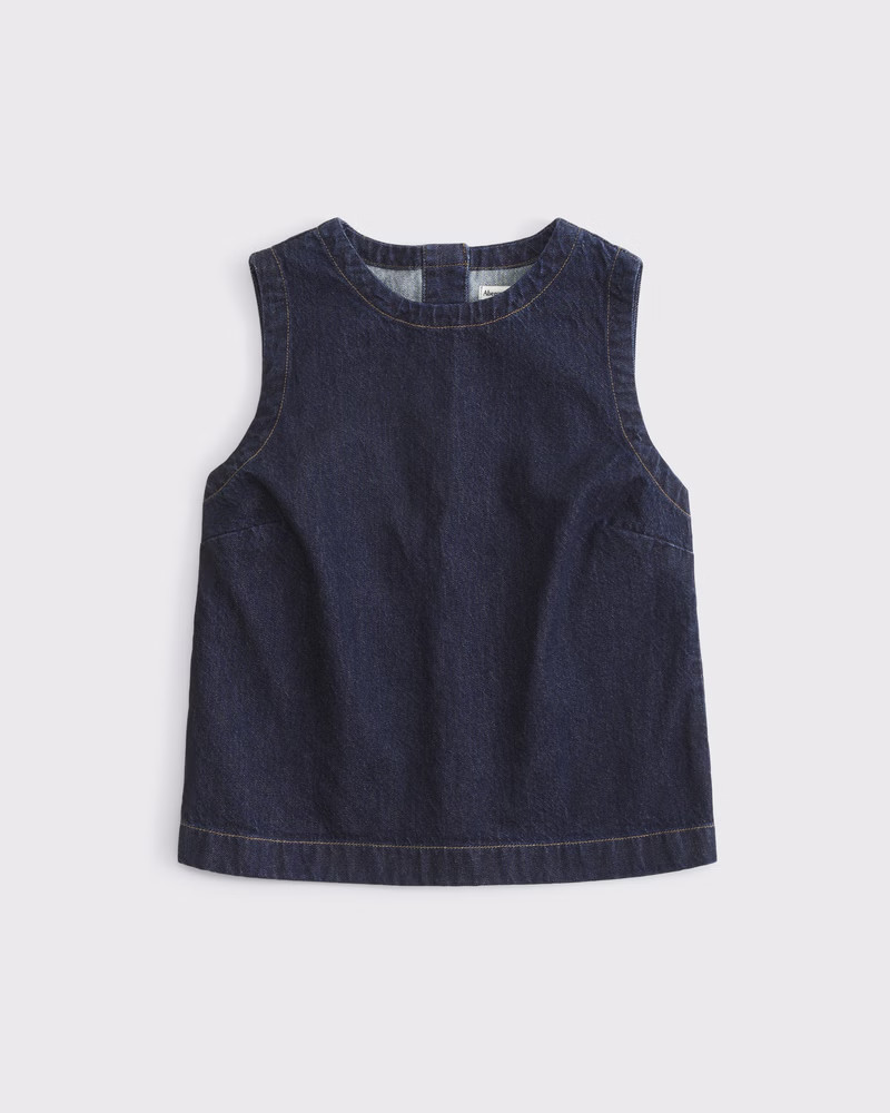 Women's Denim Shell Top | Women's New Arrivals | Abercrombie.com | Abercrombie & Fitch (US)