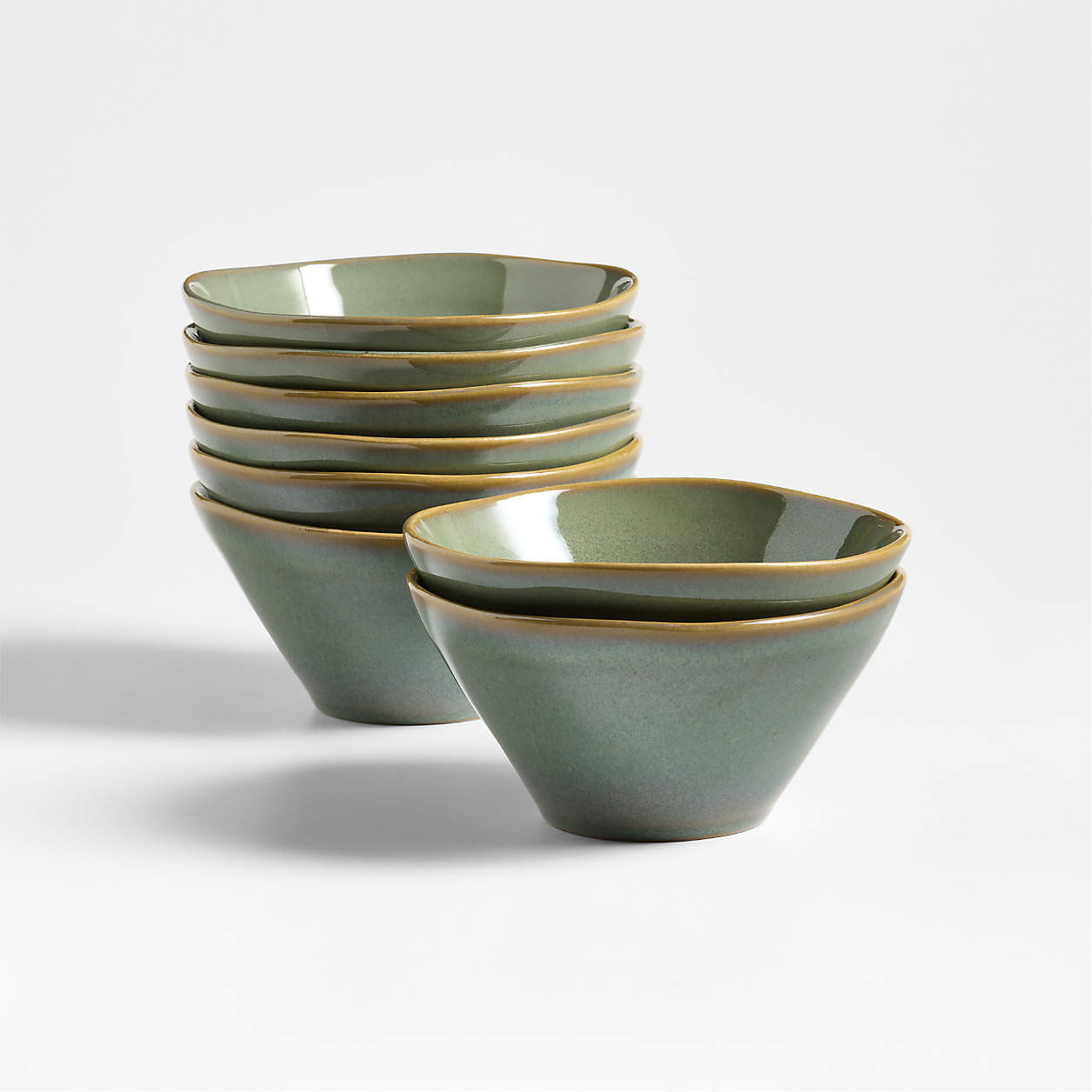 Marin Sage Green Stoneware Cereal Bowls, Set of 8 + Reviews | Crate & Barrel | Crate & Barrel