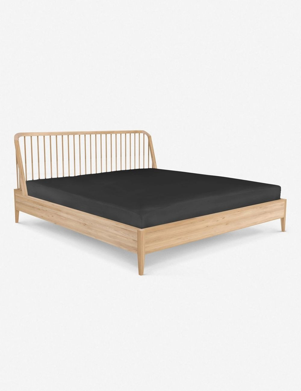 Dellah Spindle Platform Bed, Oak | Lulu and Georgia 