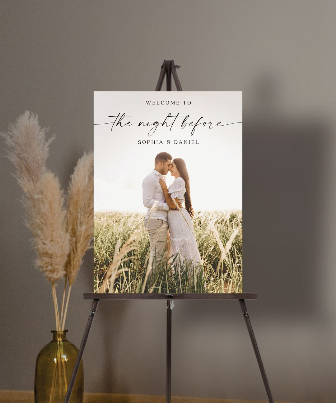 Rehearsal Dinner Welcome Sign With Photo, Editable Welcome Sign Template, the Night Before, Decor... | Etsy (US)