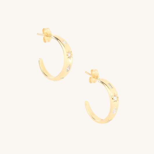 Diamond Mineral Hoops (pair) | Catbird