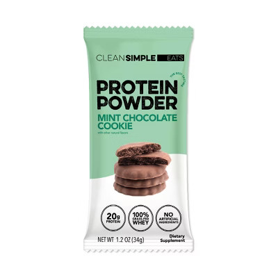 Clean Simple Eats Protein Powder - Mint Chocolate Cookie - Whey Protein Isolate - 1.2oz/1 Stick | Target