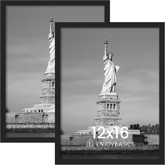 ENJOYBASICS 12x16 Picture Frame, Wall Gallery Frames Set of 2, Black | Amazon (US)