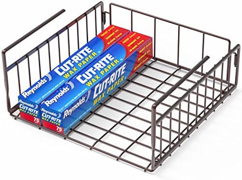 SimpleHouseware Under Shelf Basket, Bronze | Amazon (US)