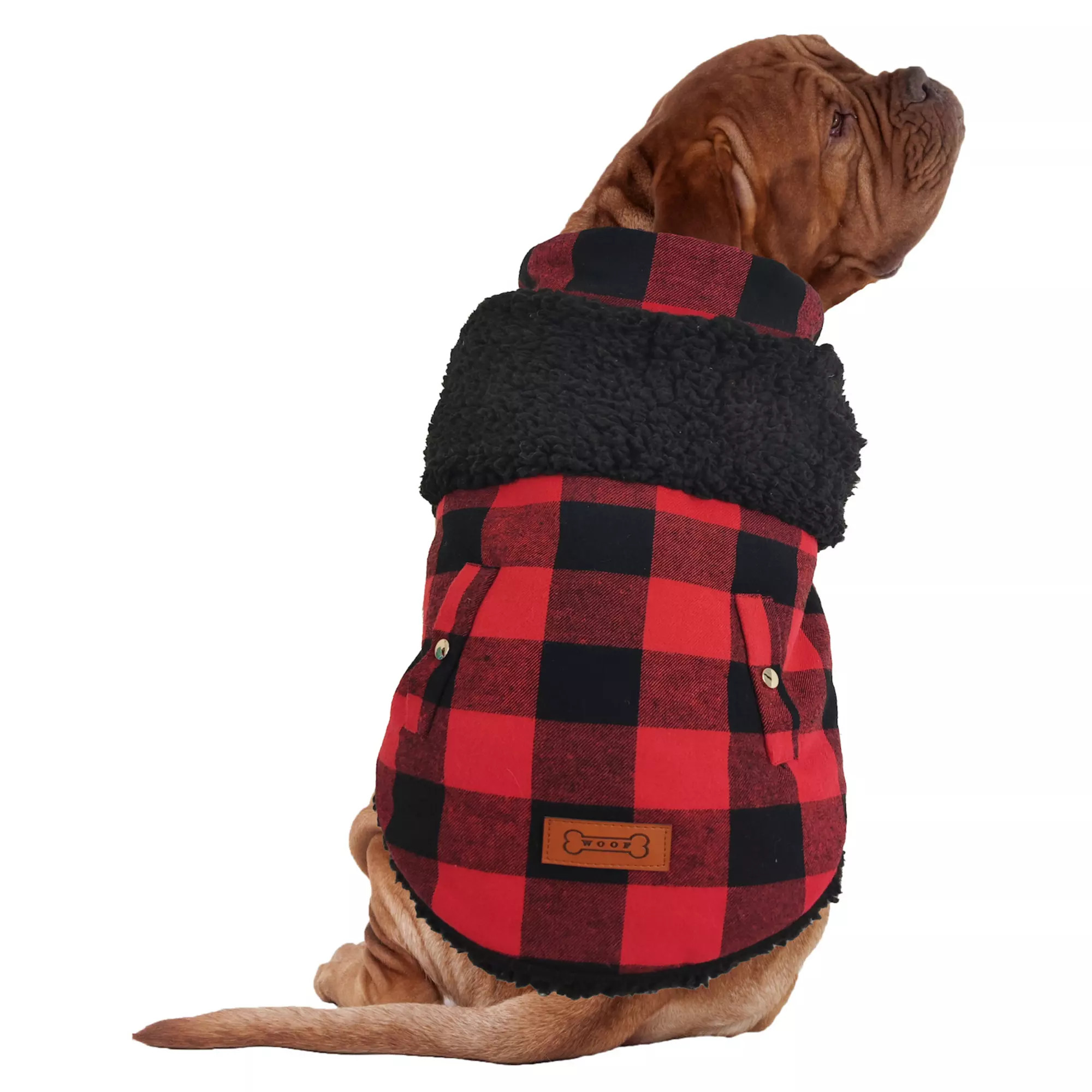 Woof Sherpa Flannel Dog Vest | Kohl's