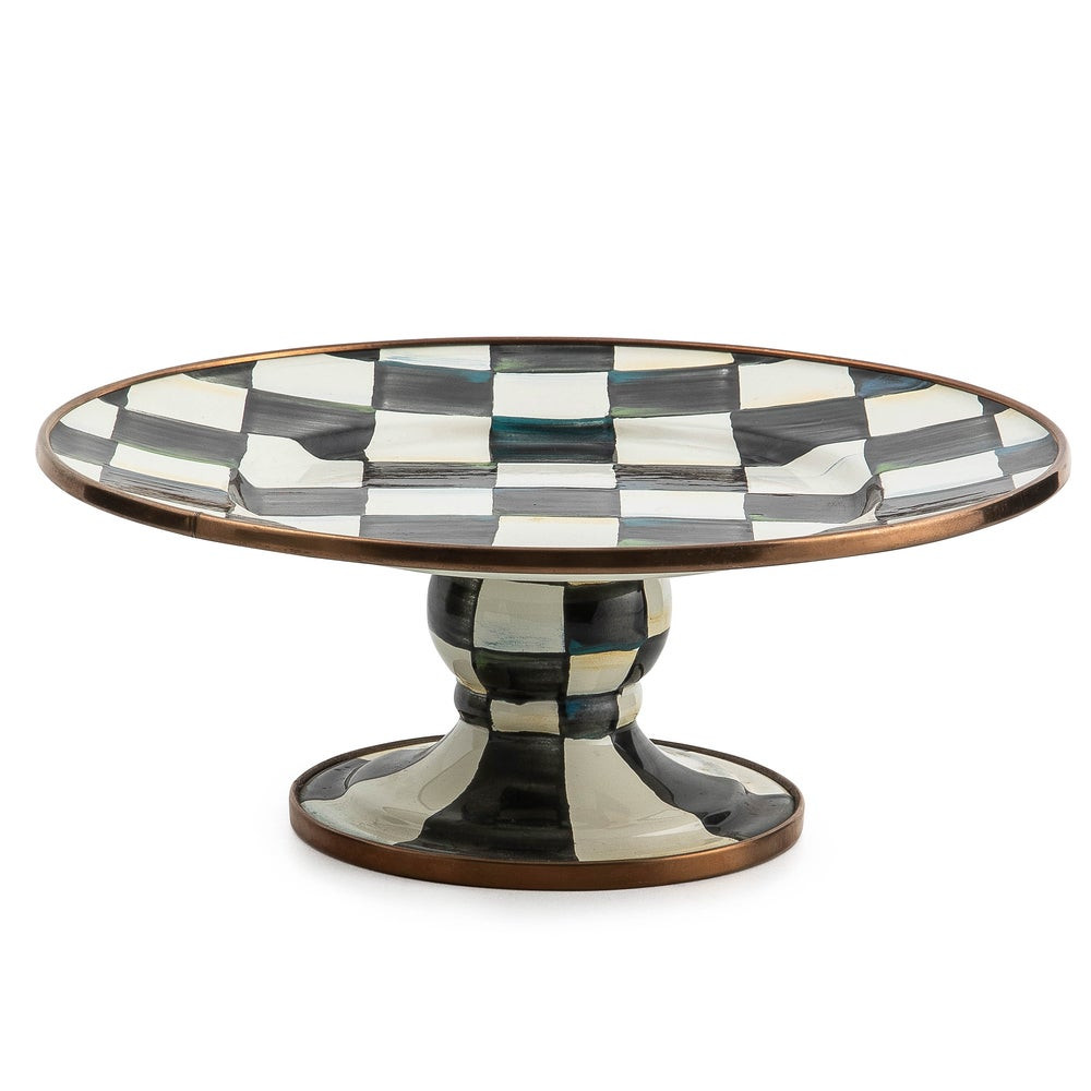 Courtly Check Mini Pedestal Platter | MacKenzie-Childs