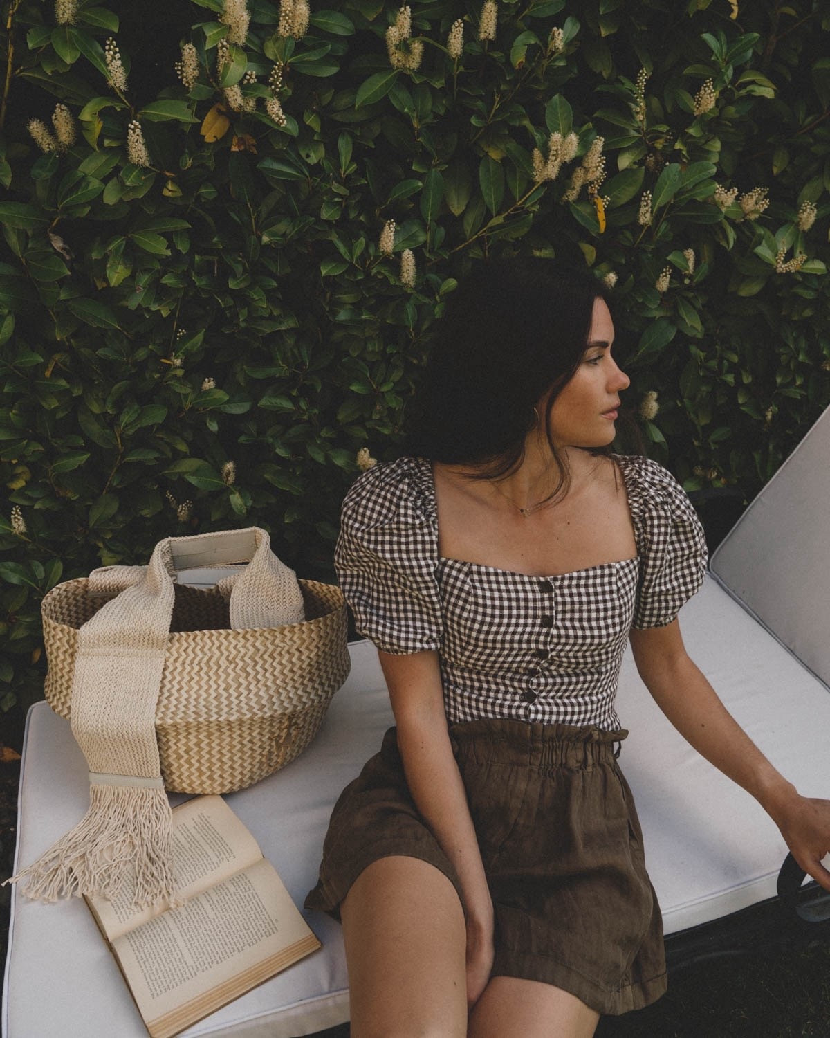 An easy summer outfit with brown linen shorts and a feminine gingham puff-sleeve top. Lightweight, flattering, and simple to repeat for warm days, garden time, or casual outings. #summeroutfit #linenstyle #womensshorts #feminineoutfit #summerfits #gingham #outfitideas #casualstyle #warmweatherstyle #ltkstyle

#LTKgrwm #LTKootd #LTKdayinmylife
