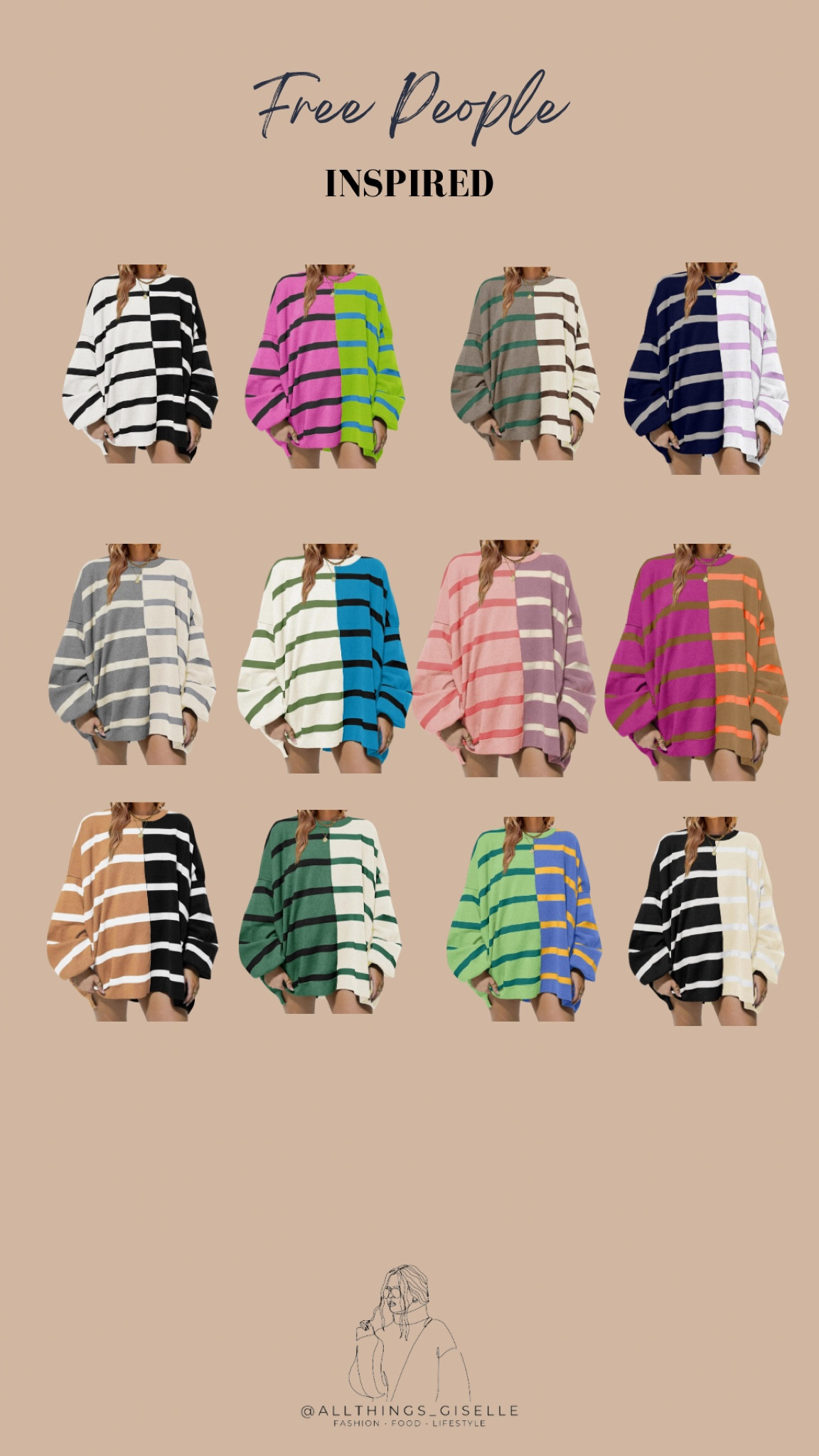 Love these FP inspired sweaters for the Fall! 🍂🎃🤎 Size up 1-2 sizes for an oversized fit! 

#LTKSeasonal #LTKstyletip #LTKmidsize