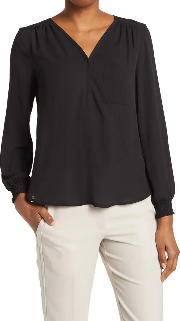 Smocked Cuff Long Sleeve Blouse | Nordstrom Rack