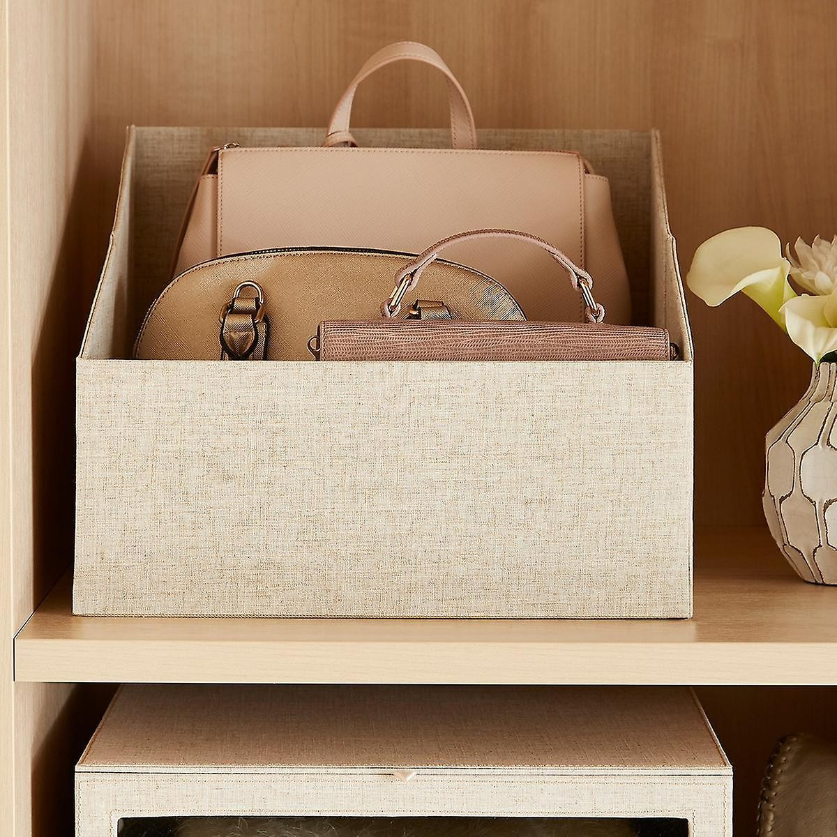 Linen Cambridge Purse Storage Bin | The Container Store