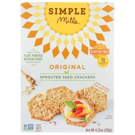 SIMPLE MILLS ORIGINAL SPROUTED SEED CRACKERS, 4.25 OZ. | Walmart (US)