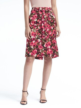 Floral Tie-Waist Skirt | Banana Republic (CA)