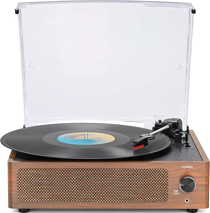 Vintage Record Players for Vinyl with Speakers Belt-Driven Retro Turntable LP Player Support 3-Sp... | Amazon (US)