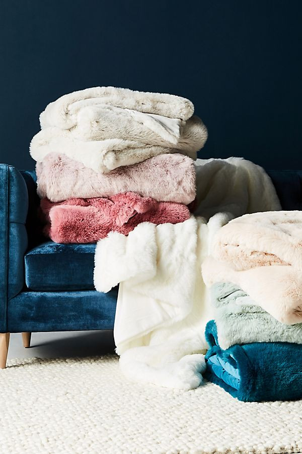 Fireside Faux Fur Throw Blanket | Anthropologie (US)