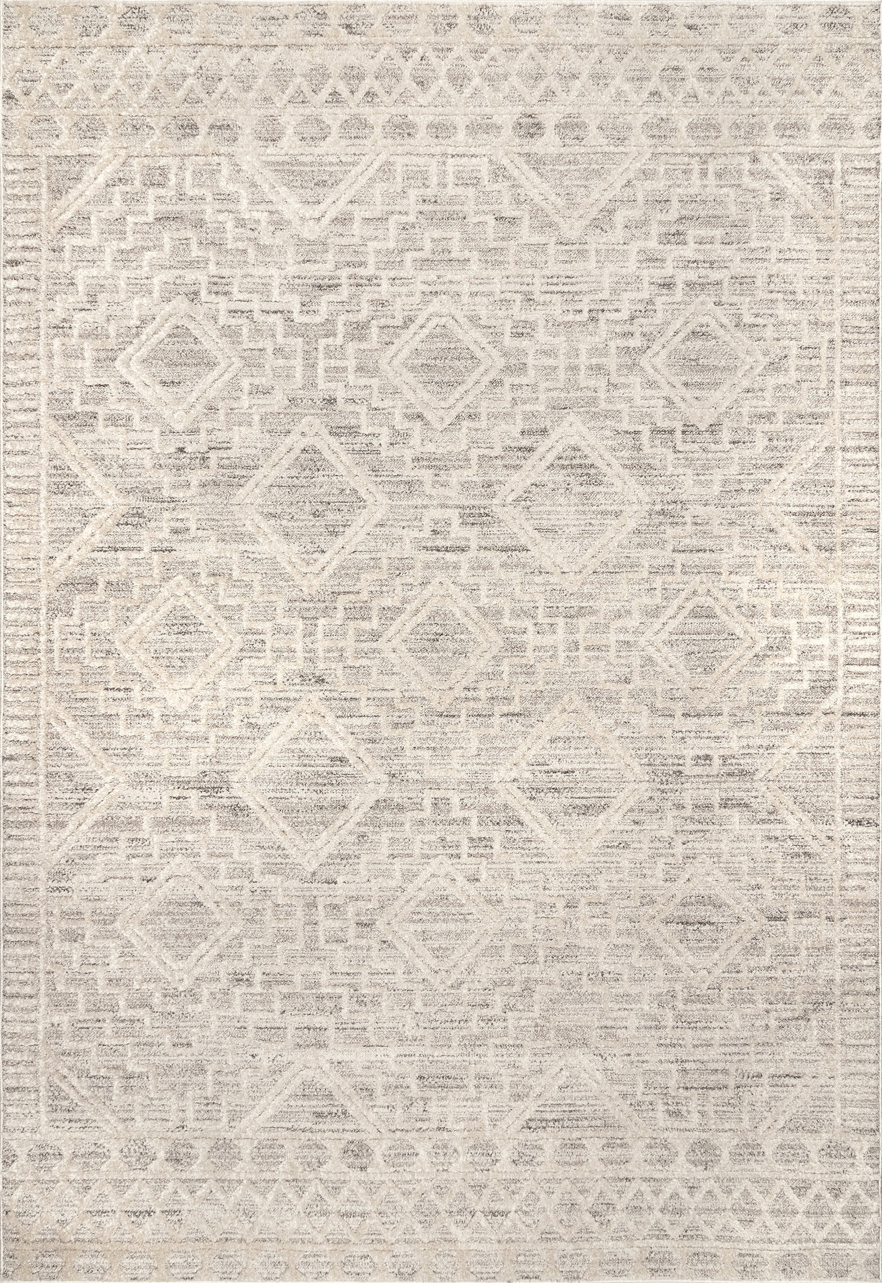 Beige Miranda Moroccan Diamond 6' 7"" x 9' rug | Rugs USA