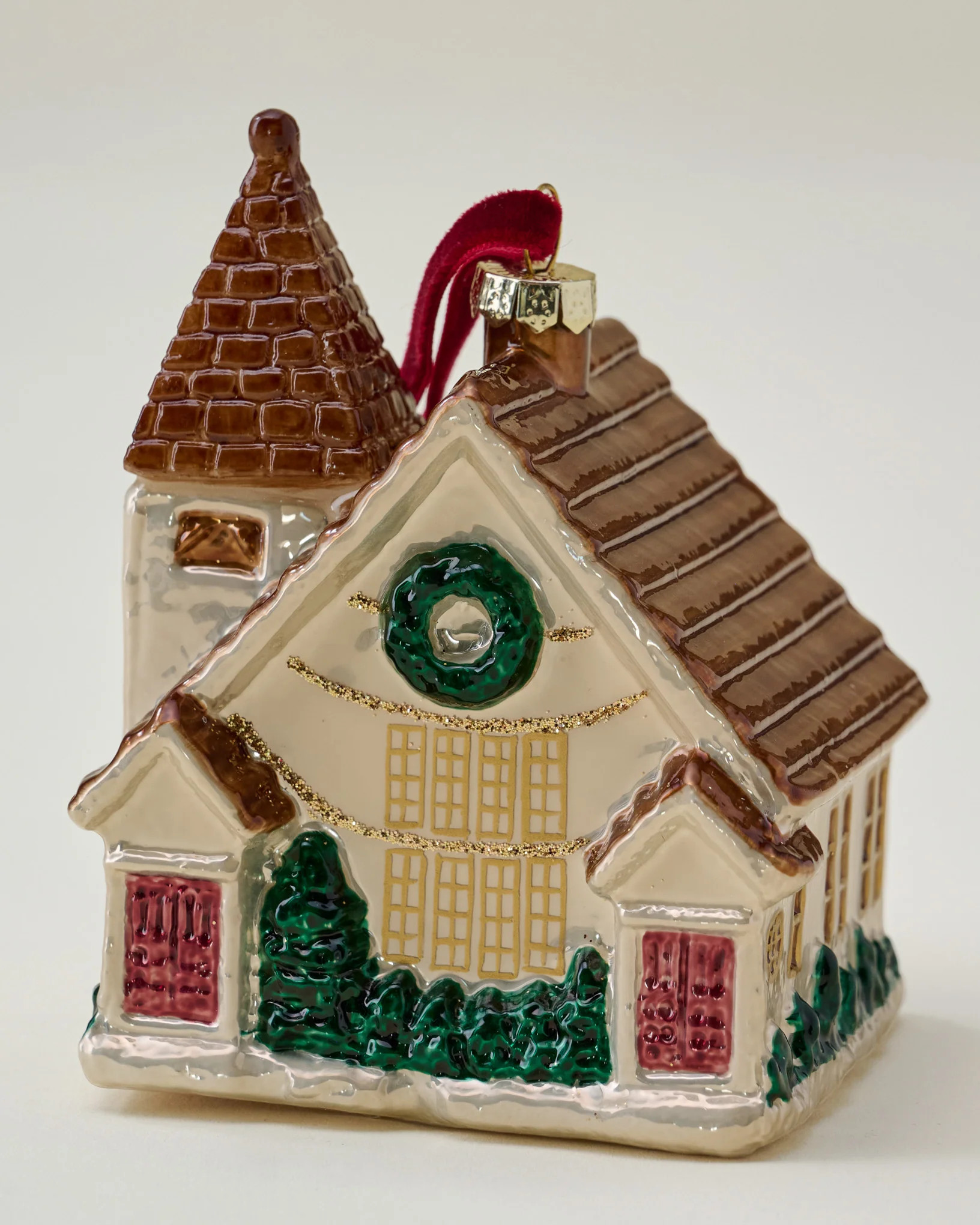 Magnolia Chapel Blown Glass Ornament | Magnolia