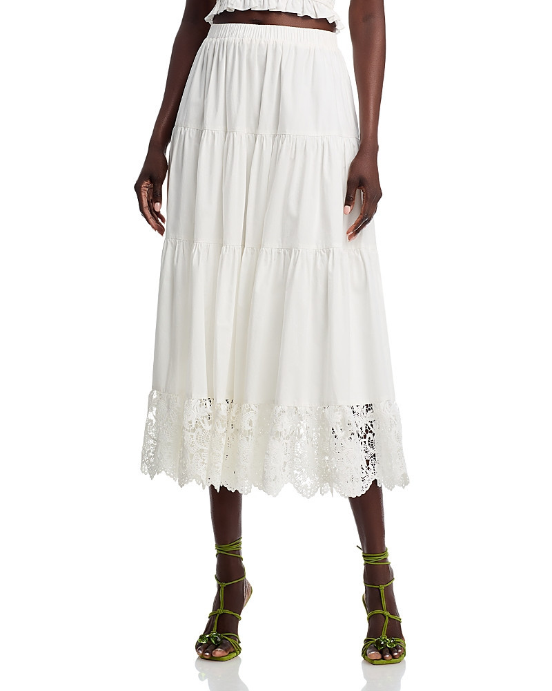 Aqua Tiered Poplin Midi Skirt - Exclusive | Bloomingdale's (US)