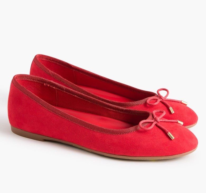 Cherry red suede ballet flats

#LTKSeasonal