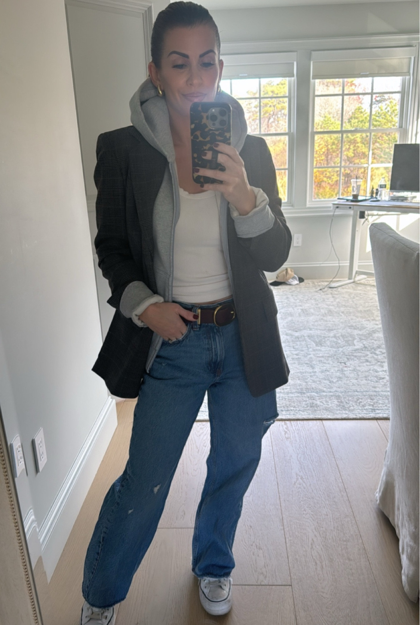 Loving the hoodie and blazer trend! So cute for the winter! Winter outfits, winter fashion, jeans, women’s sneakers.

#LTKShoeCrush #LTKHoliday #LTKStyleTip