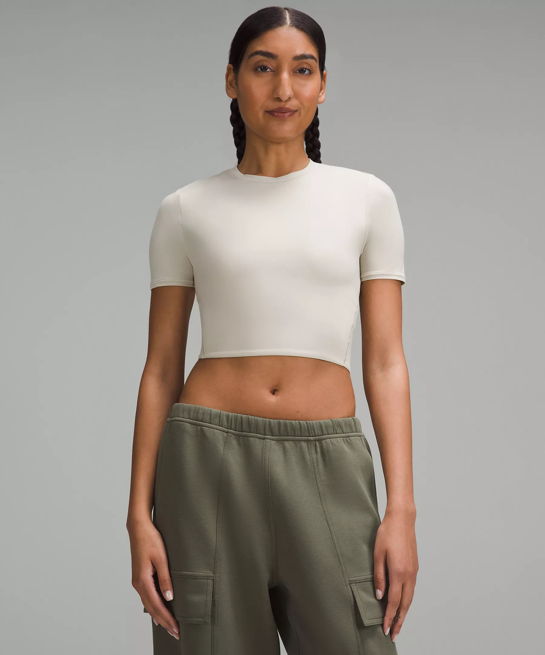 Wundermost Ultra-Soft Nulu Crewneck Cropped T-Shirt | Lululemon (US)