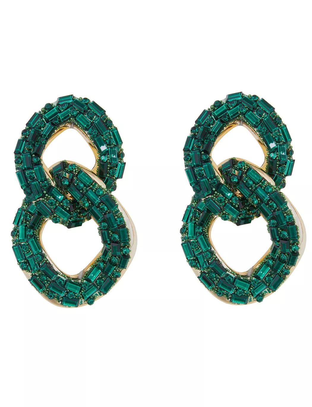 Double Link Sparkle Earrings | Eloquii
