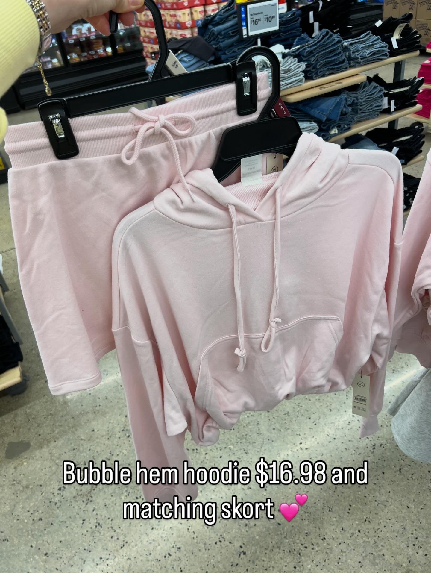 Bubble hem sweatshirt and skort at Walmart 