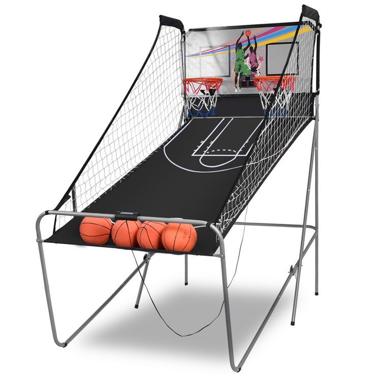 Costway Indoor Basketball Arcade Game Double Electronic Hoops shot 2 Player W/ 4 Balls | Target