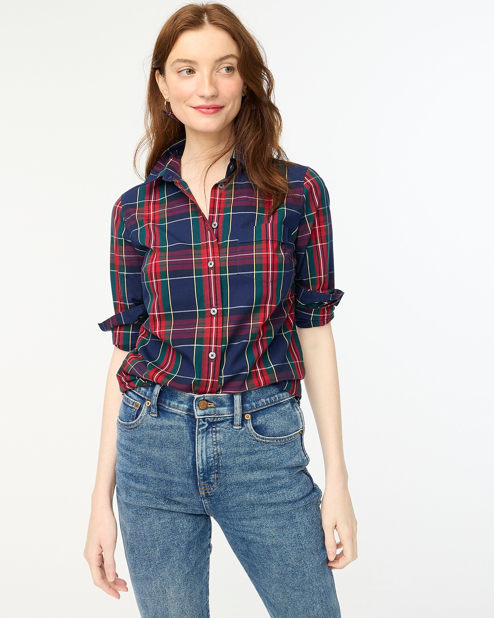 Lightweight cotton-blend shirt in signature fit | J.Crew Factory