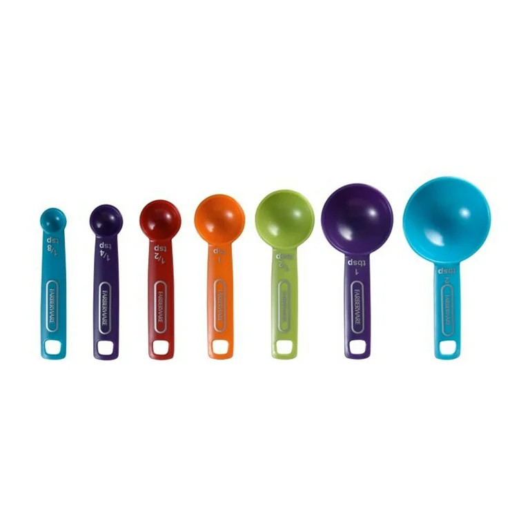 Farberware Plastic Professional 7 Piece Multi-Colored Measuring Spoon Set | Walmart (US)