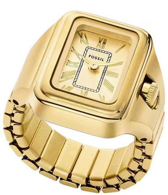 Fossil Women's Raquel Two-Hand Gold Tone Stainless Steel Watch Ring | Dillard's | Dillard's