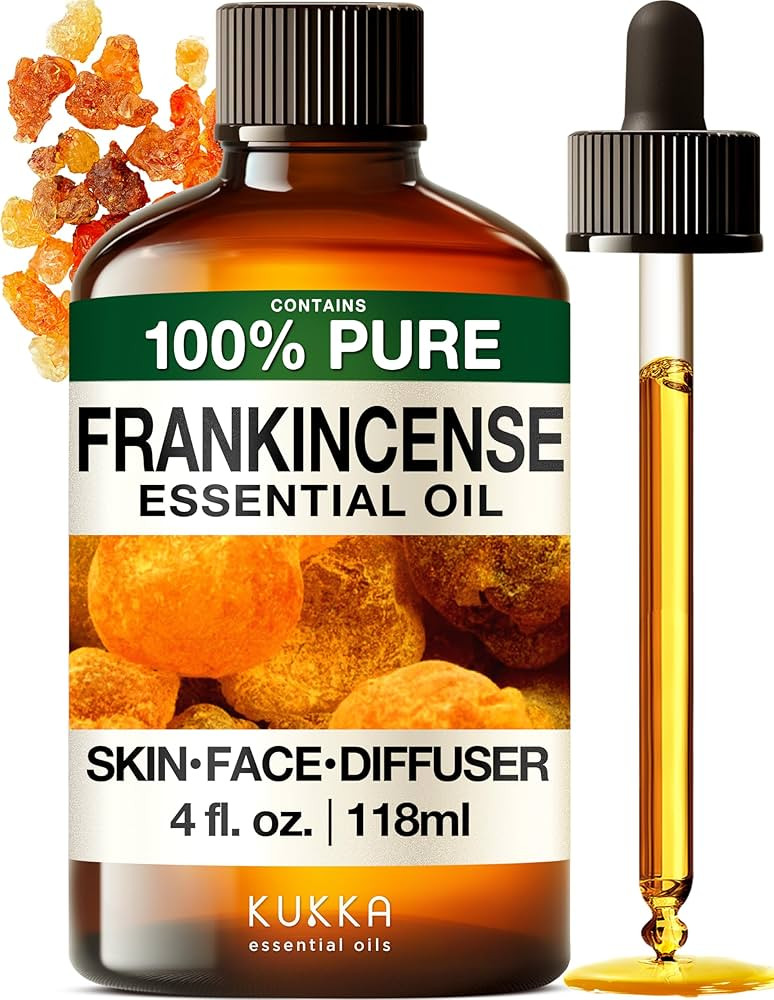KUKKA Frankincense Essential Oils - 4 Fl Oz - for Hair, Skin, Diffuser, Aromatherapy & DIY Soap M... | Amazon (US)