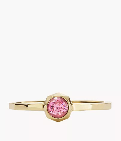 Barbie™ x Fossil Special Edition Gold-Tone Stainless Steel Center Focal Ring | Fossil (US)