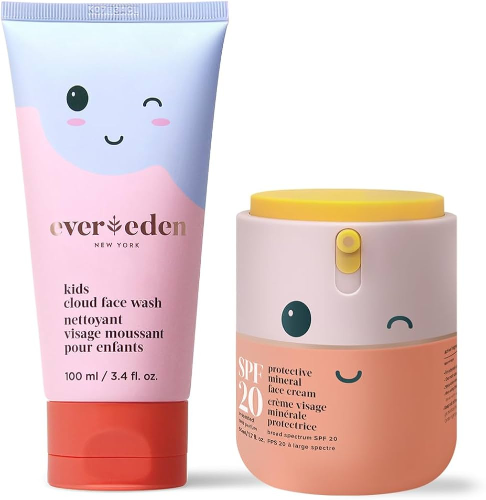 Kids Happy Morning DUO: Clean & Vegan Skin Care for Kids Bundle | Kids Skin Care Cloud Face Wash ... | Amazon (US)