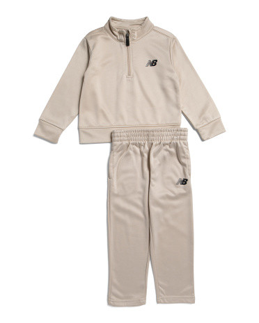 Toddler Boys 2pc Fleece Quarter Zip Sweatshirt And Joggers Set | Marshalls