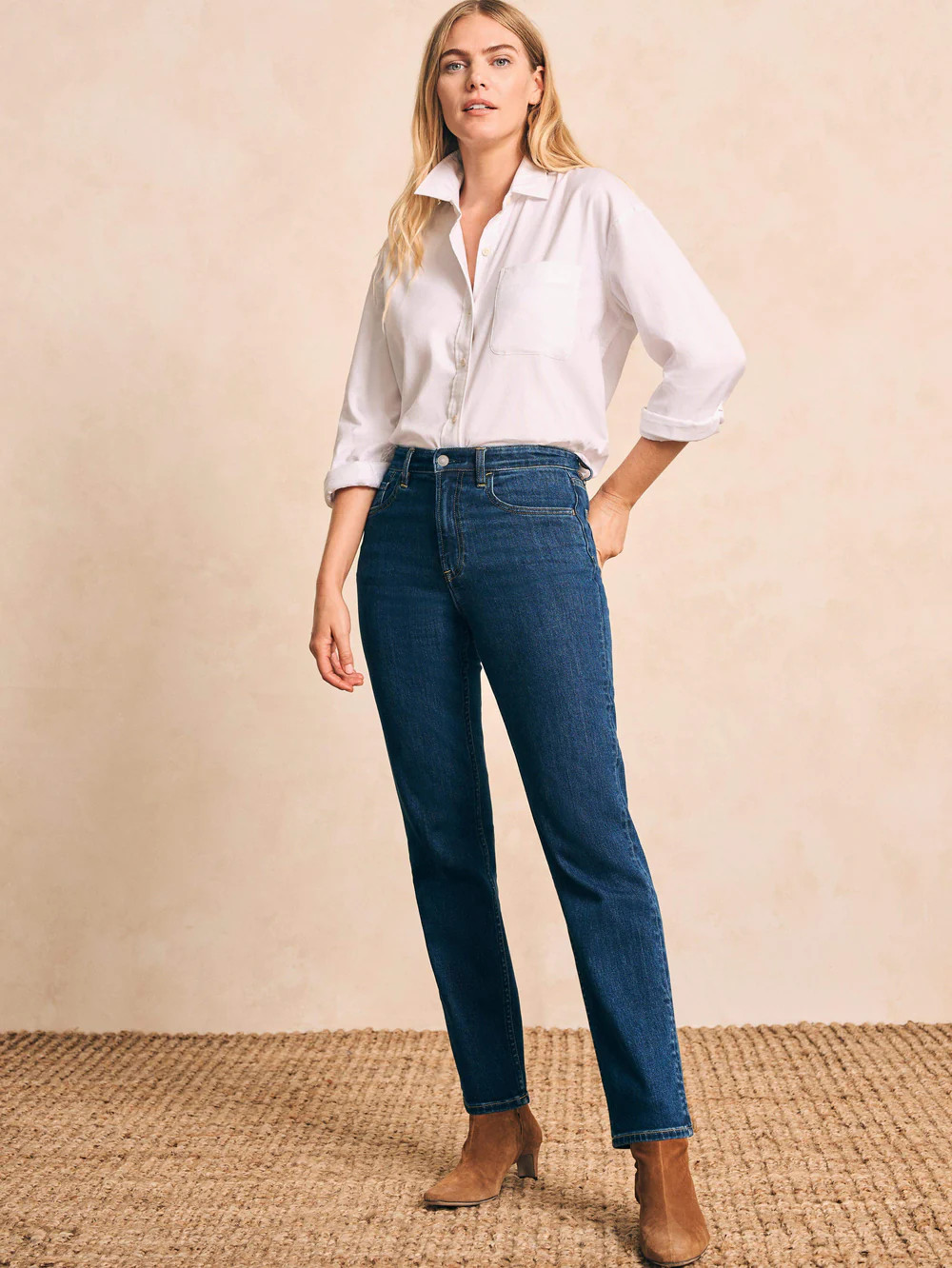 Organic Cotton Slim Straight Denim | Faherty