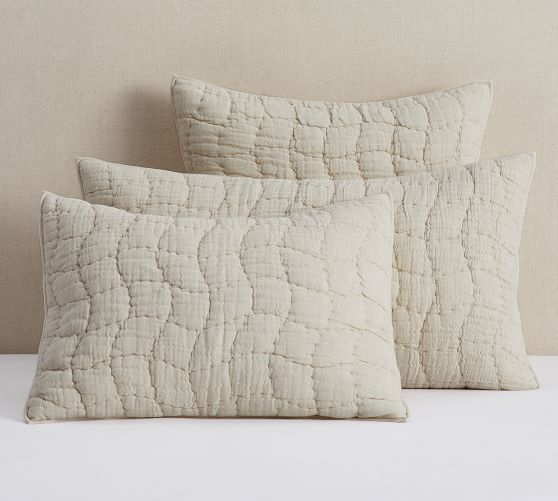 Cloud Linen Handcrafted Quilted Sham | Pottery Barn (US)