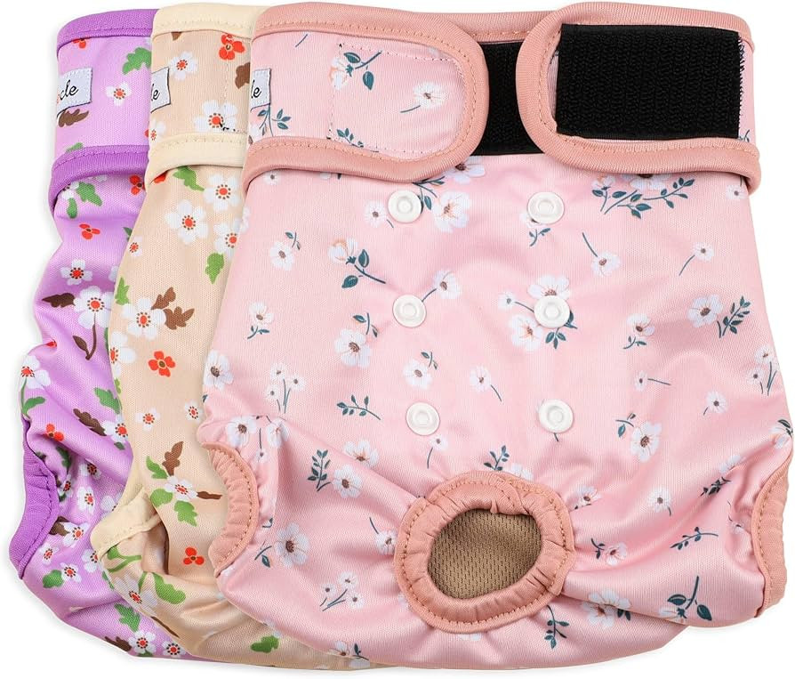 Female Dog Diapers - Premium Reusable Diapers for Doggie in Heat - Highly Absorbent Dog Diapers F... | Amazon (US)